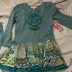 Mimi & Maggie garden girls dress set size 3T